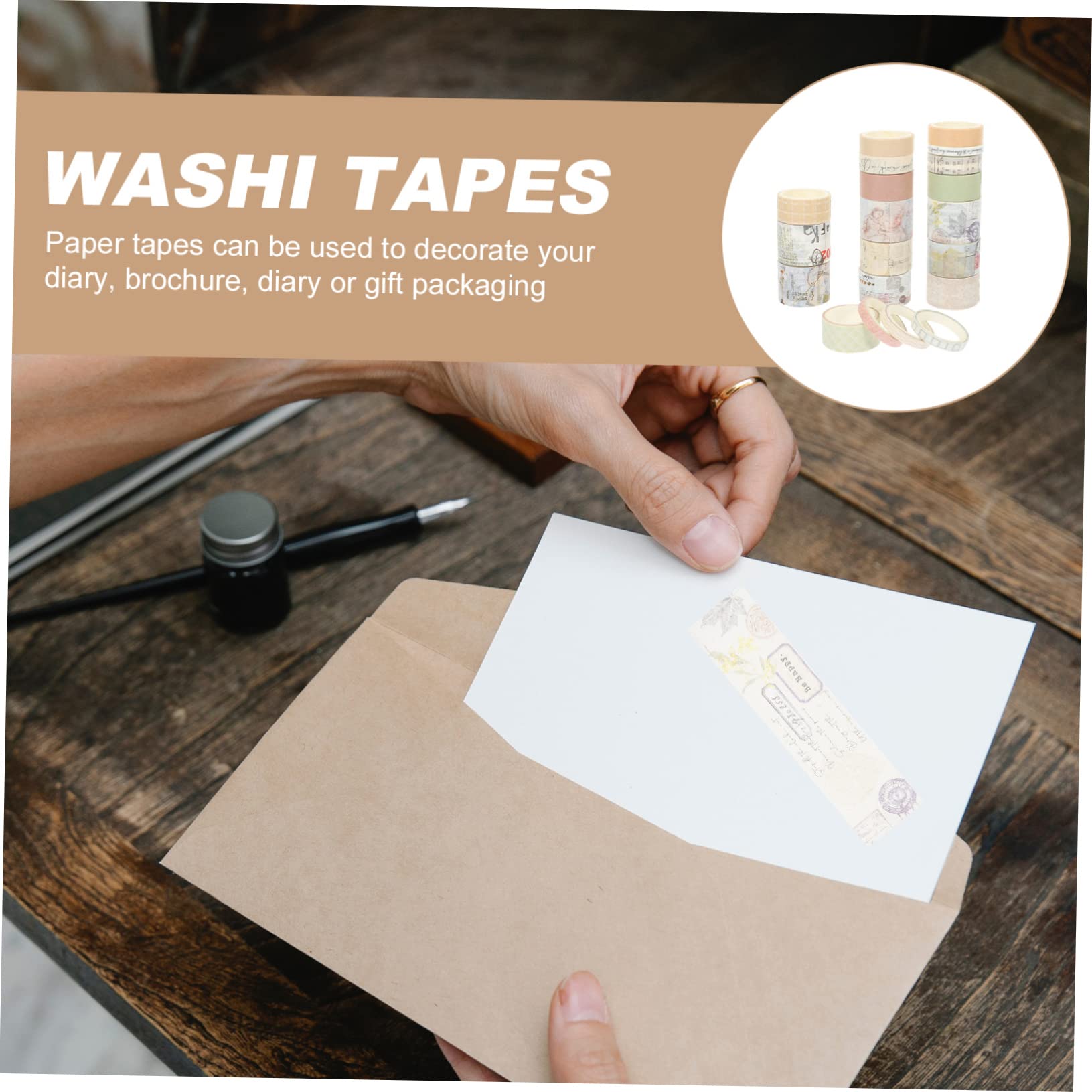 NUOBESTY 60rollen Washi Tape Vintage Design Selbstklebende Dekorationsbänder Für Scrapbooking Planer Und Für Kreative Projekte Und Persönliches Gestalten