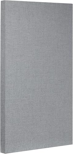 Miniatura 11 de ATS Acoustics Panel acústico absorbente de sonido con tela Sona, NRC 1.0, clasificación contra incendios, 24 "x 36" x 2" (platino) Platinado,Azul