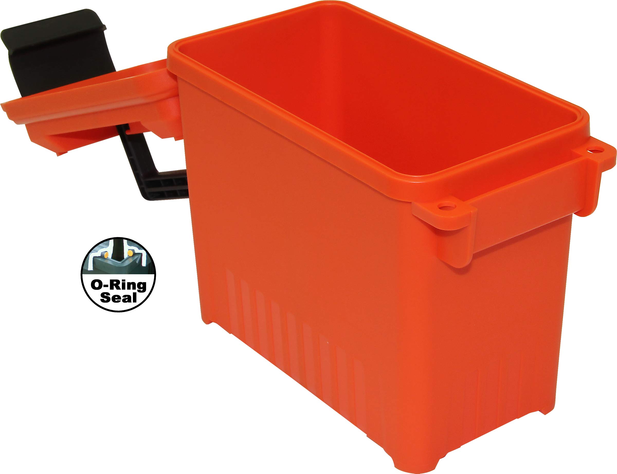 MTM AC15-35 Munitionsdose Mini für große Munition, wasserabweisende Dichtung, doppelte Vorhängeschloss, 5,4 kg Kapazität, hergestellt in den USA, Orange, Ansicht 2