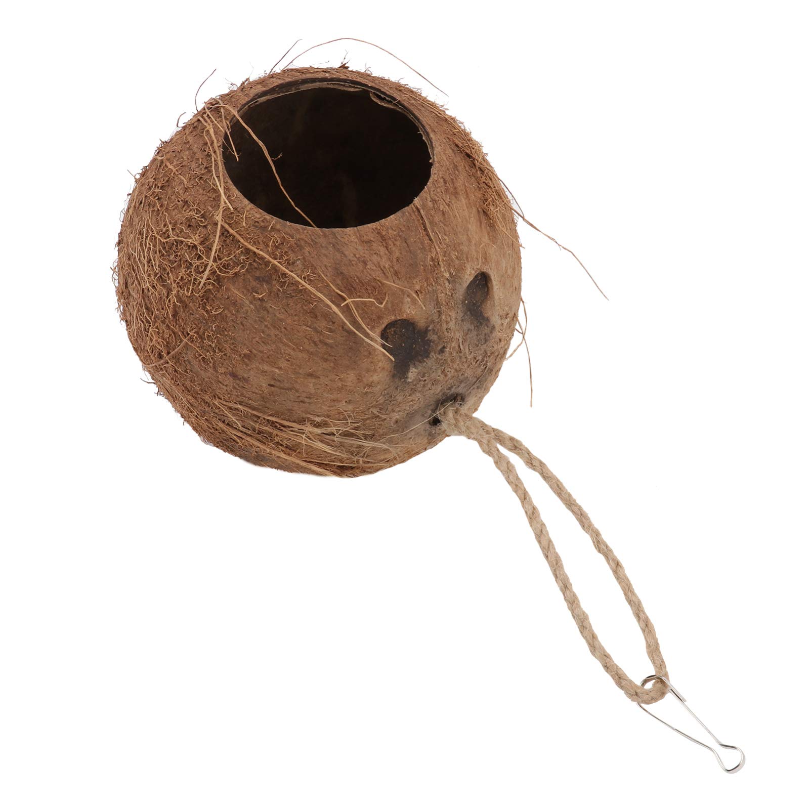 PetPhindU - Nido Per Uccelli In Guscio Di Noce Di Cocco Naturale, Rifugio Sospeso Per Pappagallini, Canarini E Calopsitte