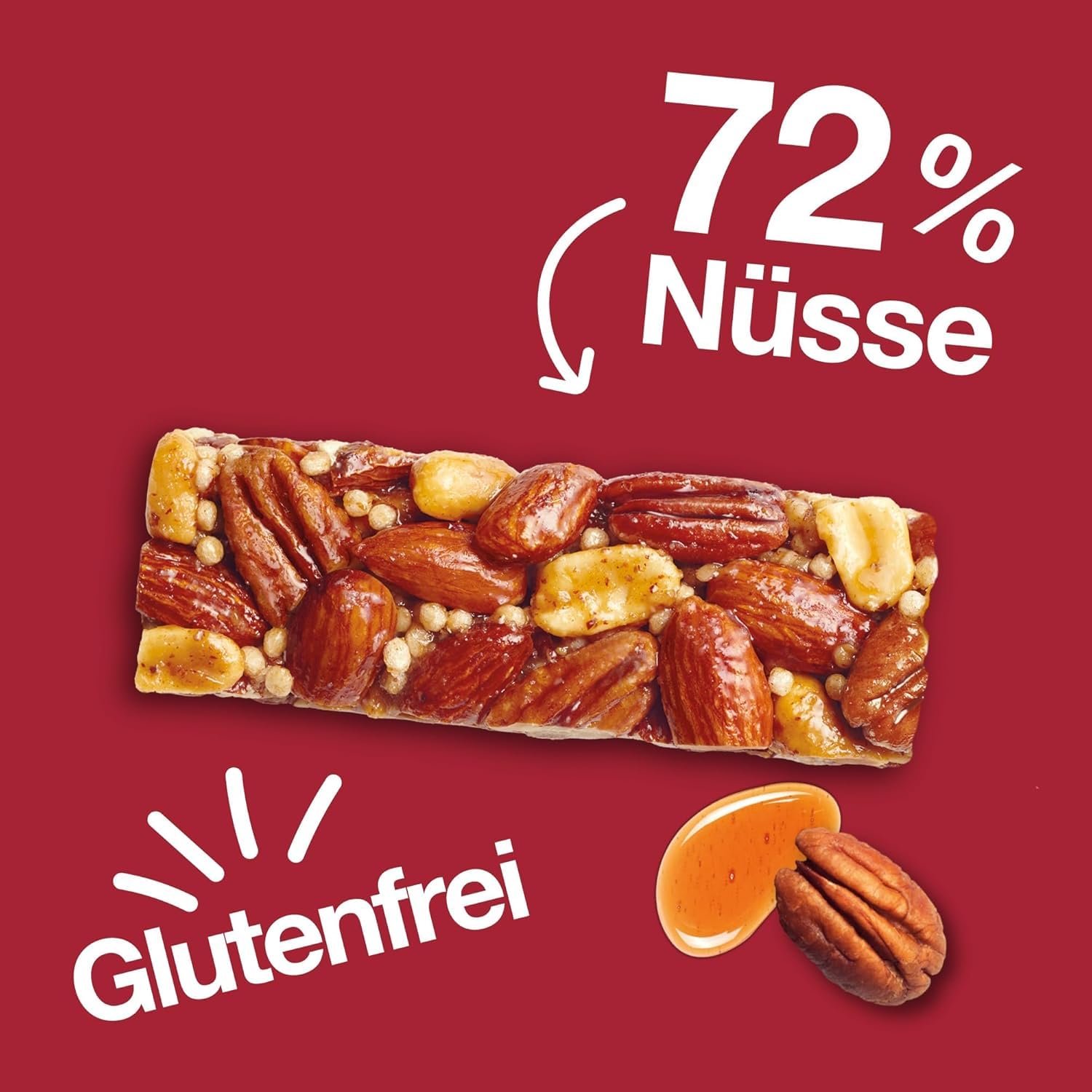 BE-KIND Maple Glazed Pecan & SeaSalt 6x12x40g I Nussriegel I Riegel I Glutenfrei