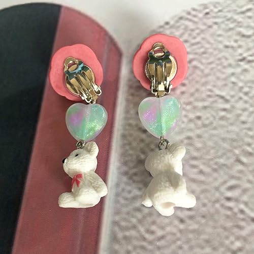 Vista 6 de Tupalizy 100 mini cuentas acrílicas de corazón de 0.315 pulgadas (0.354 in) de color AB para hacer joyas, pulseras, collares, aretes, llaveros