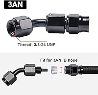 Vista 125 de EVIL ENERGY 6AN PTFE Manguera de extremo recto en color negro para manguera PTFE únicamente