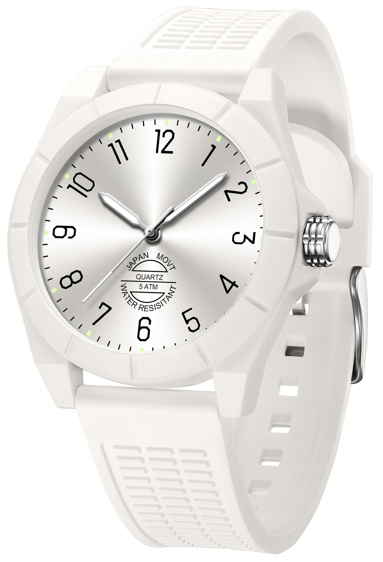 findtime Analoge Armbanduhr Quarz Uhren Unisex 5ATM Wasserdicht LED Beleuchtung Stoppuhr Kinderuhr Für Jungen Mädchen Leicht zu Lesen Großes Zifferblatt Schwarz