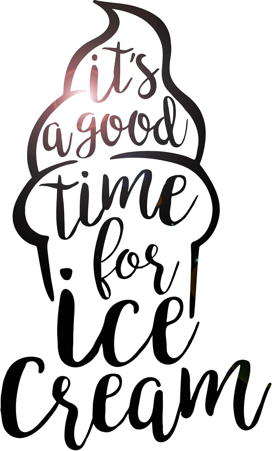 Vinyl Wall Decal Good Time Ice Cream Truck Words Phrase Cafe Stickers Mural Large Decor (g6804) Black
