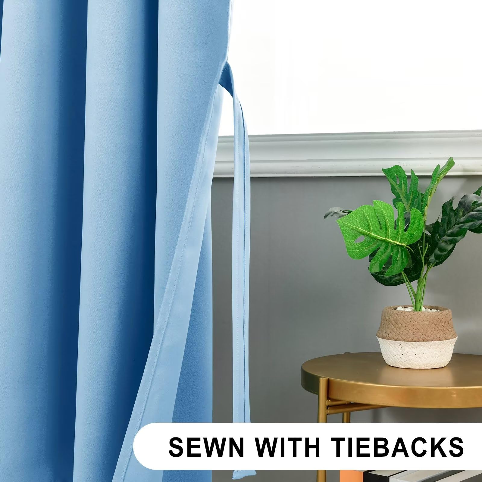 DWCN Blackout Curtains for Bedroom Thermal Insulated Room Darkening Pencil Pleat Window Curtains for Living Room 46 x 90 inch Length - Image 3