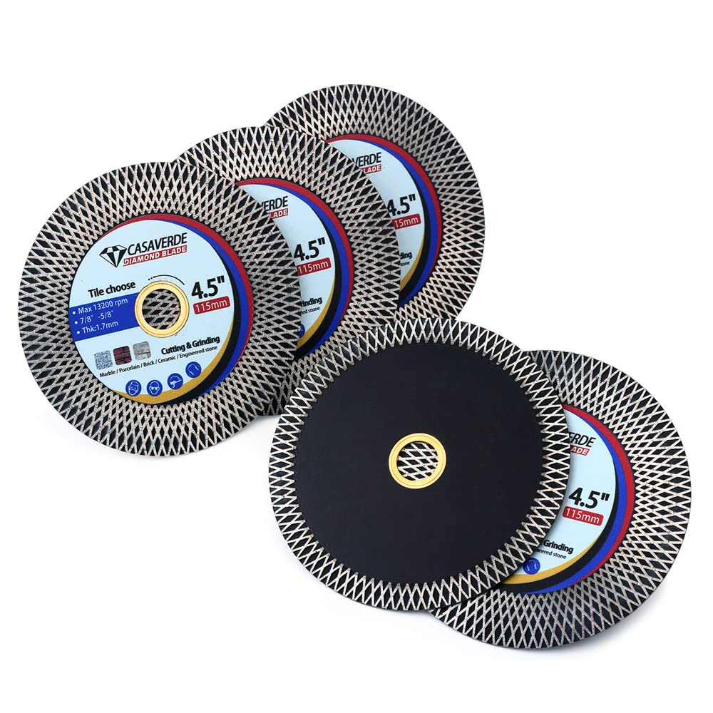 5Pc/Lot 4.5" Super Tile Blade Diamond Cutting Blade for Cutting and Grinding Granite Marble Porcelain Tile