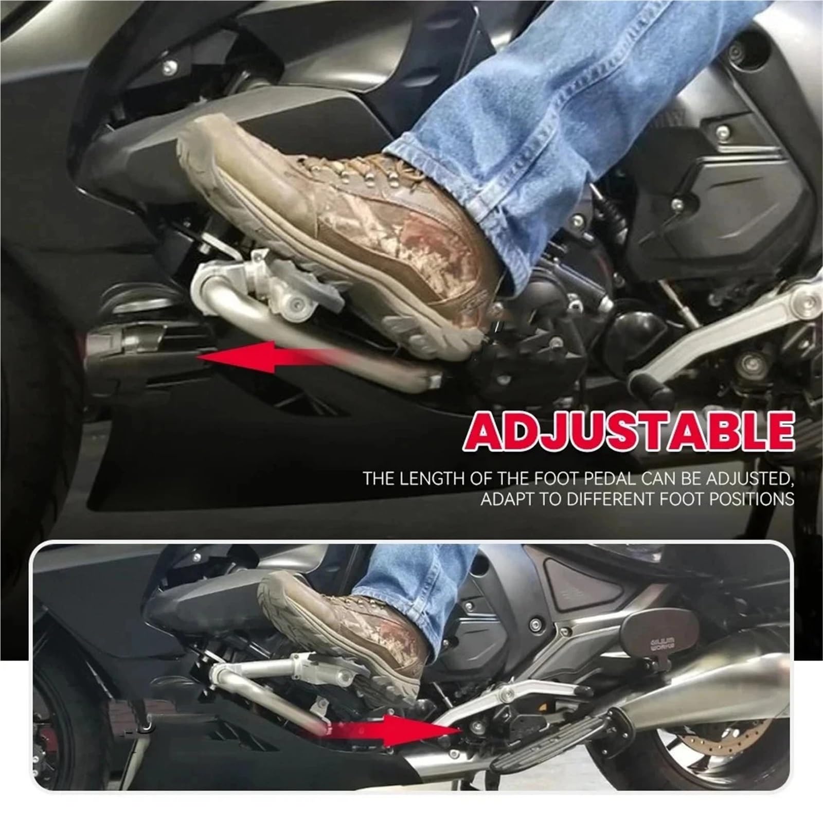 Zestaw kontrolera doładowania Pasuje do BMW K1600GTL K1600GT K 1600 GT GTL 2010-2016 Motocykl Regulowane składane podnóżki Zestaw pedałów Zestaw podnóżków