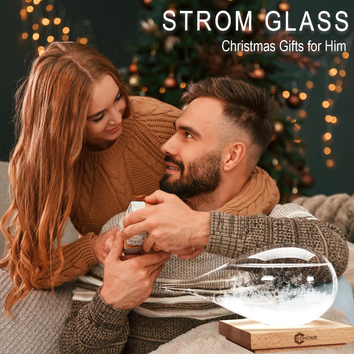 3DHOME Cristal Pluvial Estaciones meteorológicas Gota de Agua Predictor meteorológico Pronóstico Creativo Estilo nórdico Cristal meteorológico Decorativo (S) — view 5