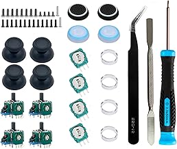 4pcs 3D Joystick Replacement Repair Kit for PS5 Controllers(with Screwdriver Repair Parts),3D Joystick Module Parts Compatible with Playstation 5 DualSense Controller