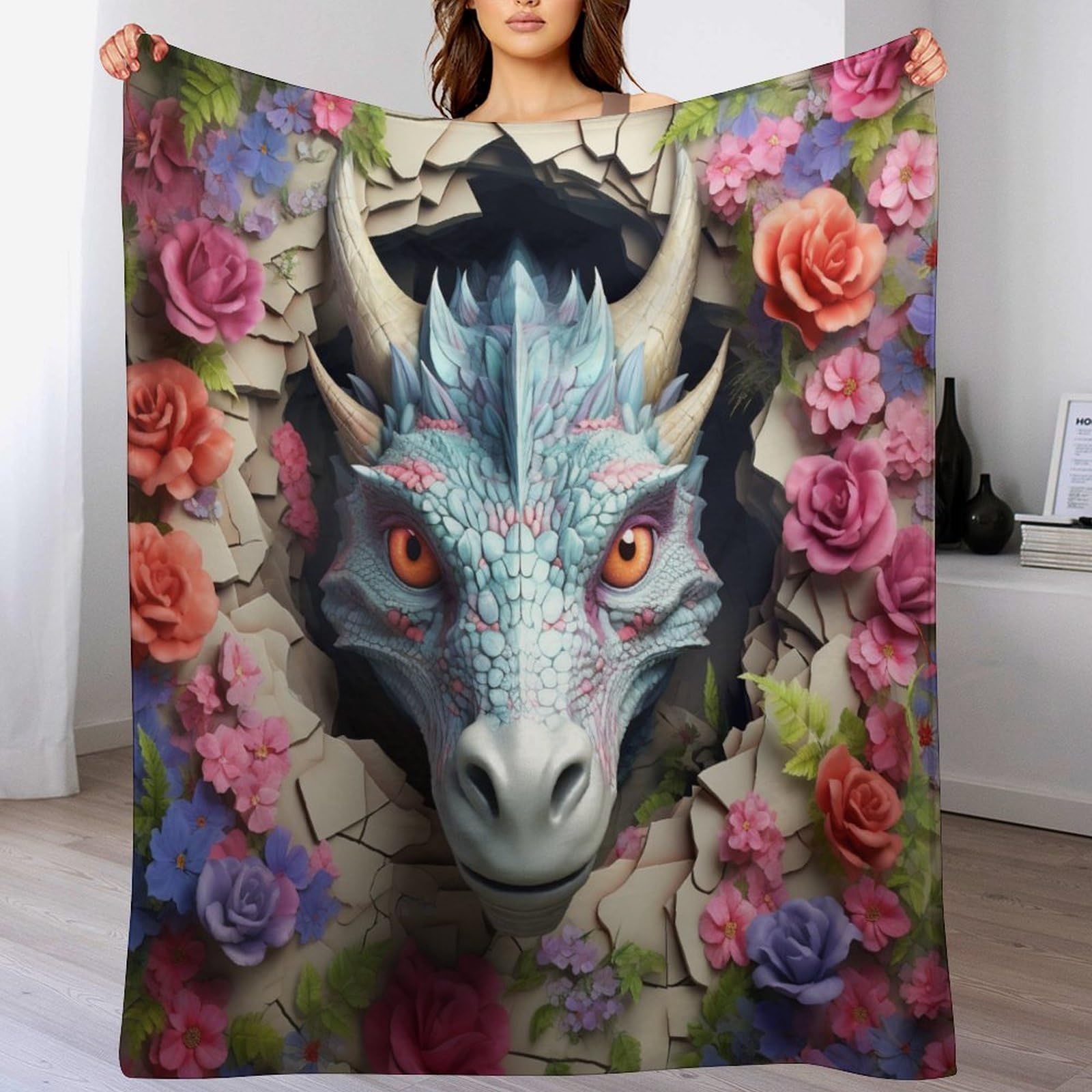 Couverture dragon plaid séjour et couverture de jour polaire
