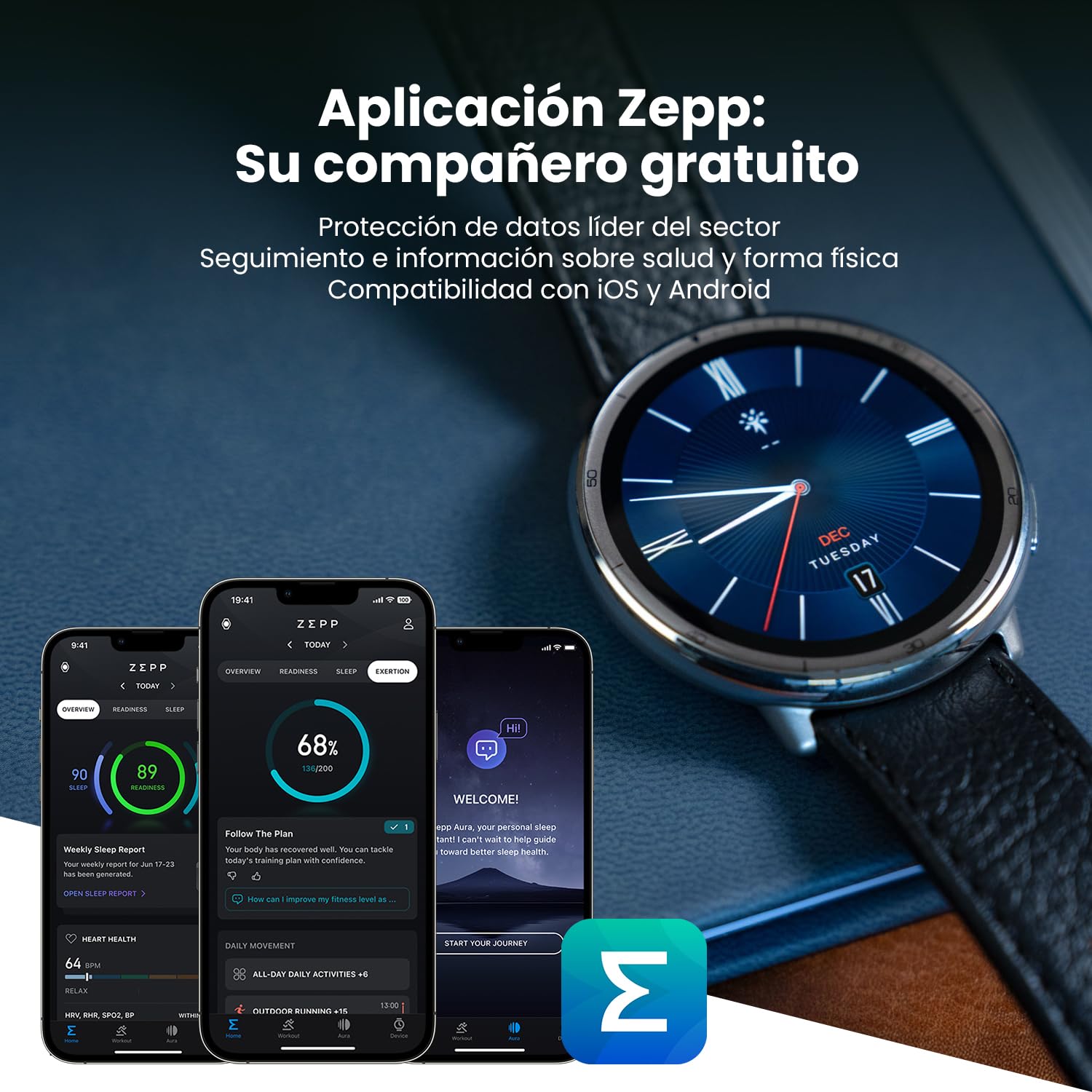 Amazfit Active 2 Reloj Inteligente Hombre y Mujer, Pago NFC, AI,GPS & Mapas Gratis, Batería de 10 Días, Smartwatch con 160+ Modos Deportivos, Resistente al Agua 5 ATM, para Android & iPhone — view 7