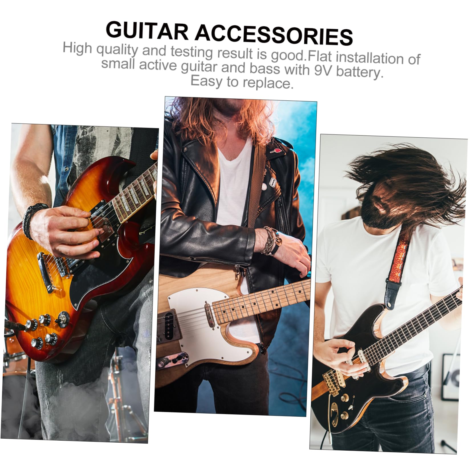 NULYLU Replacement Battery Box for Guitar Pickups 9v Battery Case Holder Bass Pickup Cover for Active Guitars