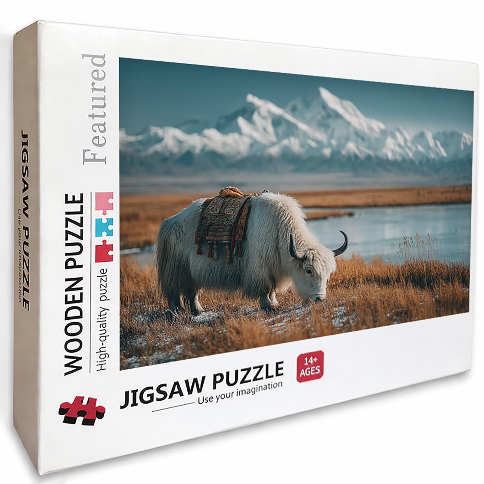 Pokryte śniegiem górskie puzzle 2000 elementów dla dorosłych, drewniane puzzle "zrób to sam", 99 x 70 cm, drewniane puzzle dla całej rodziny, sprytne zagadki, dekoracyjne puzzle, gra zręcznościowa