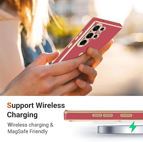 Miniatura 5 de Teageo Funda para Samsung Galaxy S23 Ultra 5G para mujeres y niñas, lindo corazón de amor, cubierta trasera suave de lujo, protección completa de la