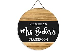 Personalized Circle Teacher Name Sign: Adorn Classrooms and Welcome Students