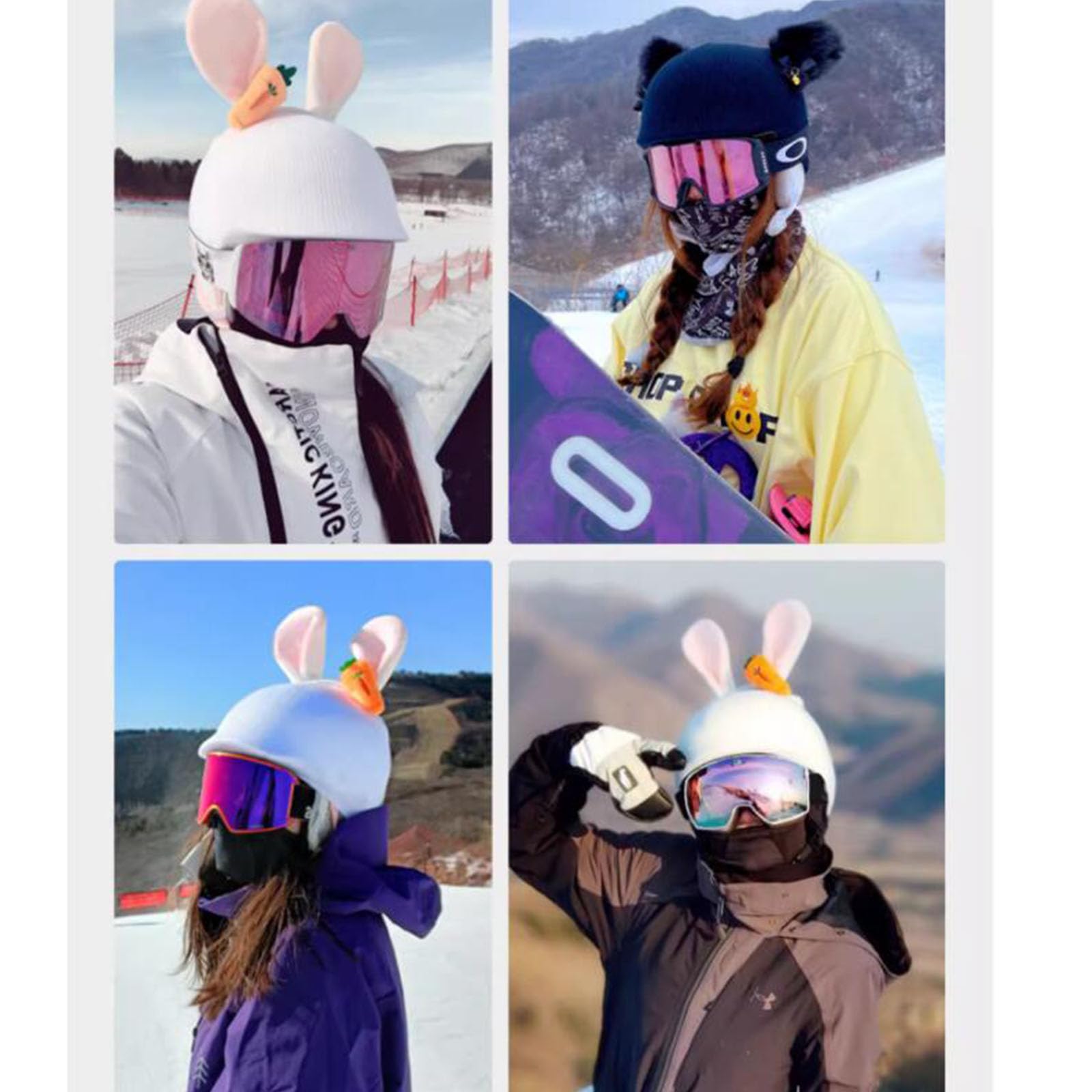 Simpatici copricaschi da Motociclista in Peluche - Copricaschi da Bicicletta, Sci, Parapendio, Snowboard Accessori per Ragazze e Ragazzi, Divertenti, copricaschi in Maglia, Regali