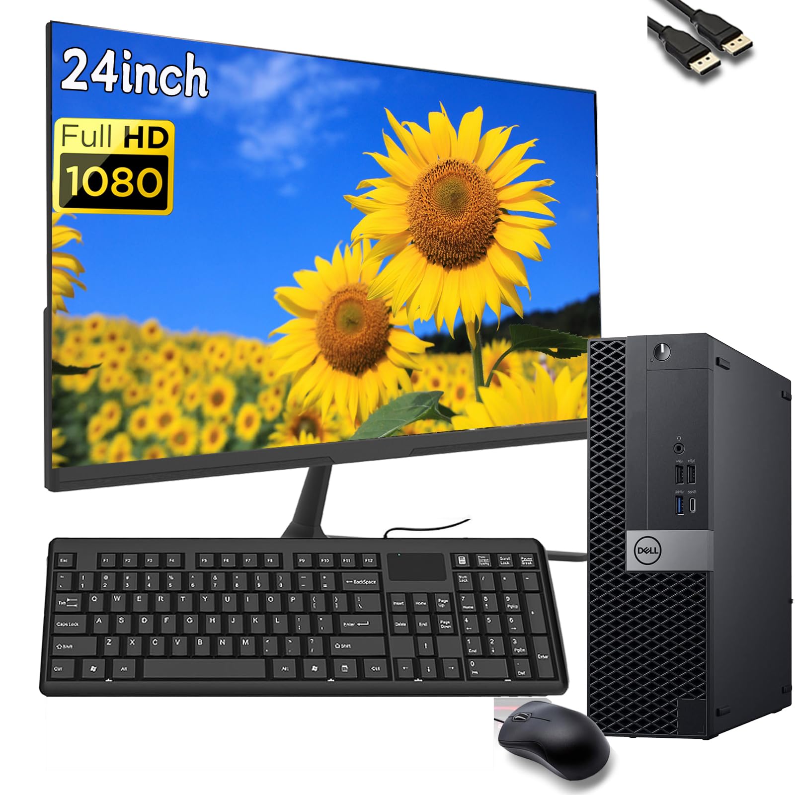 Dell Optiplex 7050 SFF PC Desktop Computer, 24