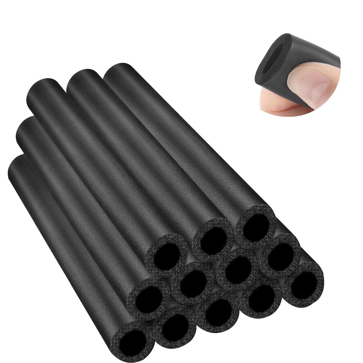 Pipe Insulation Foam Tube Multi-Purpose Soft Foam Tubing Foam Pipe Covers 1.7m/1.8m Length for Fitness Equipment UtensilHandle Protection ID 50mm 63mm 76mm 90mm 110mm ( Size : T20mm X ID76mm X L1.8M )