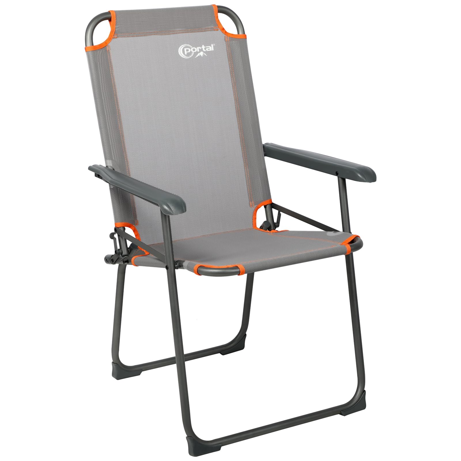 Portal Campingstuhl faltbar Klappstuhl Camping bis 150kg belastbar leicht Angelstuhl Strandstuhl klappbar hohe Rückenlehne für Outdoor Garten Festival