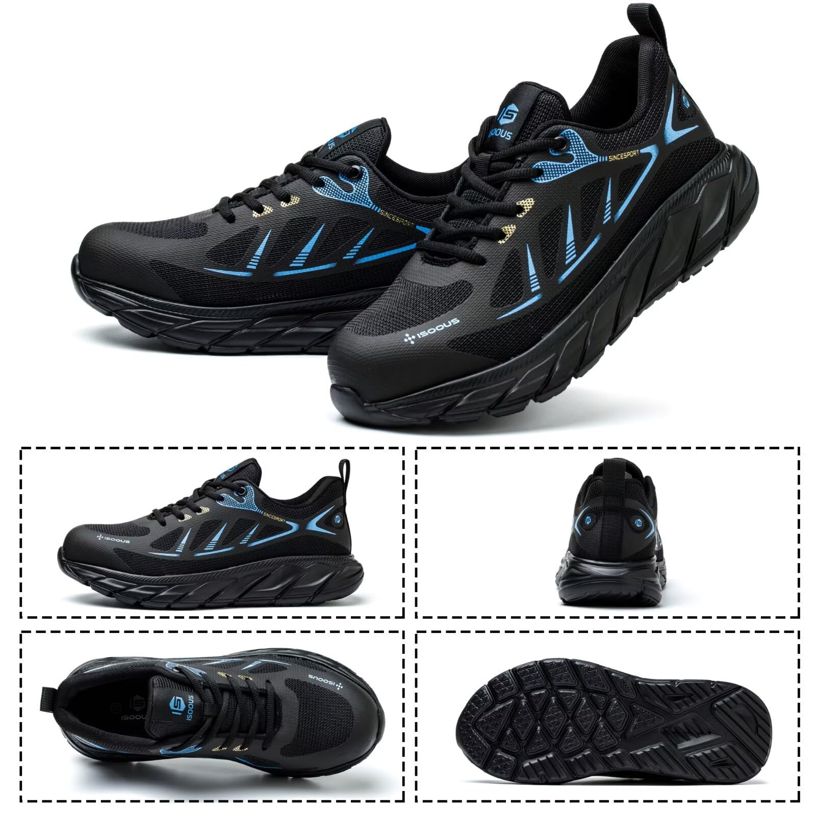 Scarpe Antinfortunistiche Uomo Leggere Scarpe da Lavoro Donna Comodo con Punta in Acciaio Antiscivolo Scarpe Sicurezza