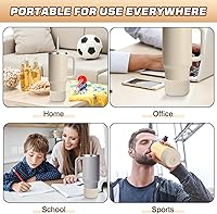 Vista 156 de WUQID Heart Shaped Texture Silicone Boot Compatible with Stanle Quencher H2.0 IceFlow Flip 20oz 30oz 40oz,Hydroo Flask 12-24oz