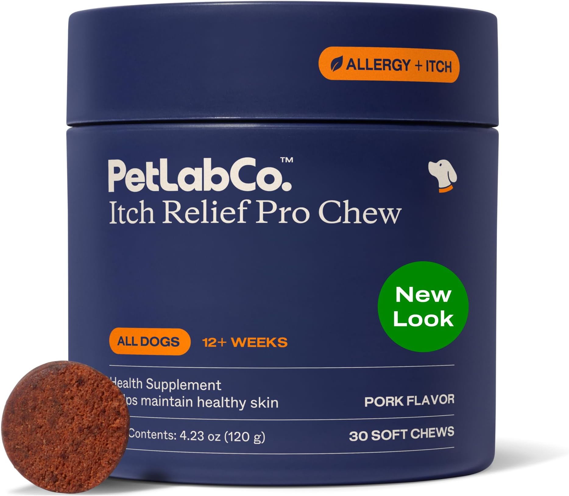 PetLab Co. Itch Relief Chew Pro for Dogs โ Omega 3 for Dogs Itch Supplement - Packed with Beneficial Fatty Acids for Healthy Skin โ Seasonal Allergies Support