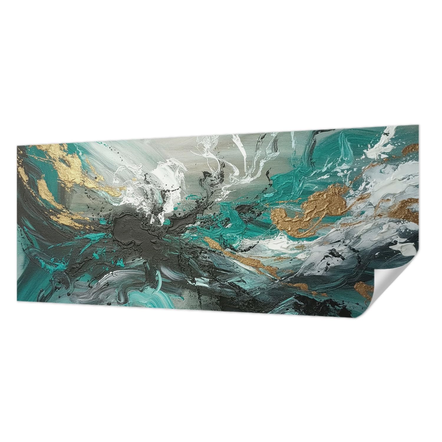 Papier peint adhésif tourbillon artistique mural 250x104