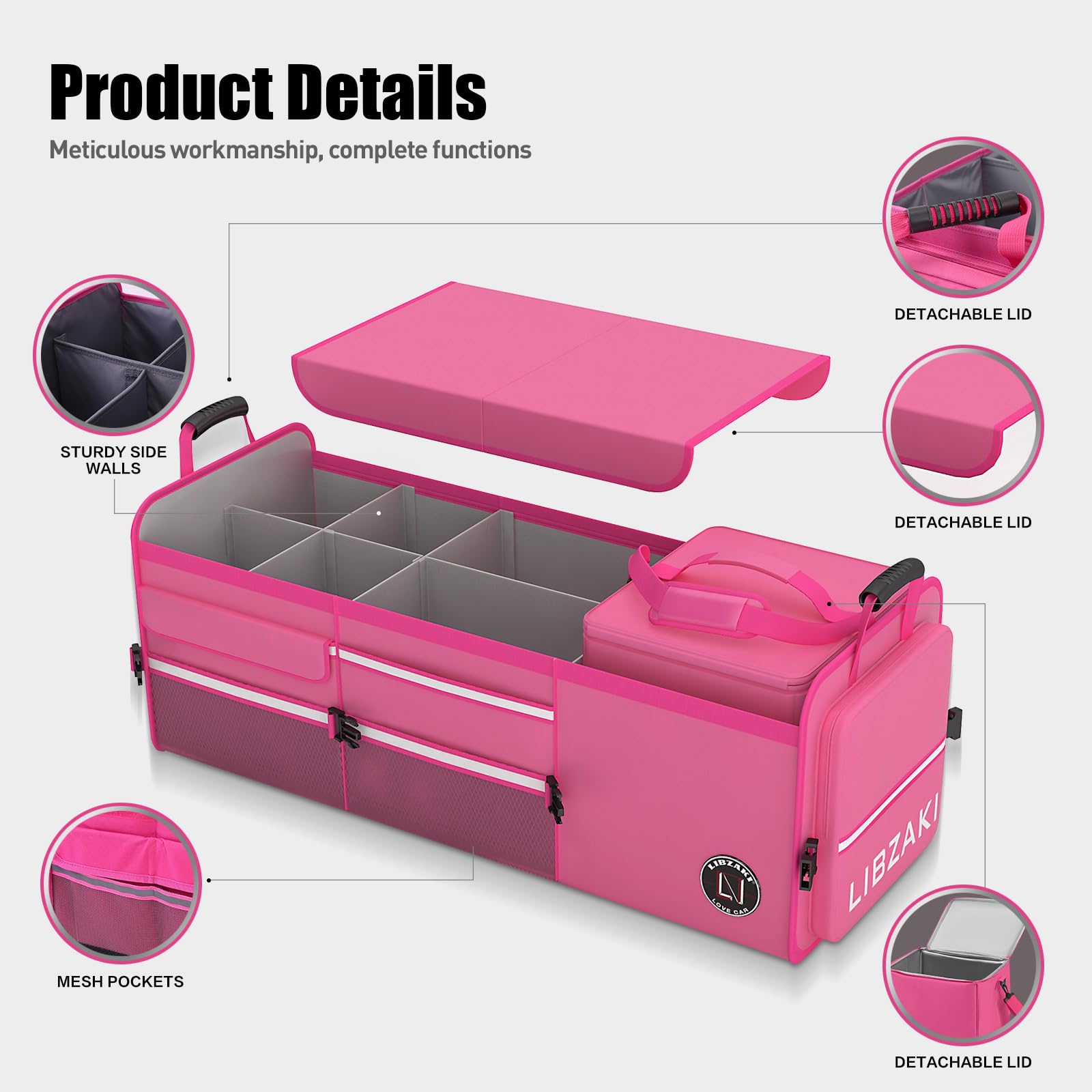 Amazon.com: LIBZAKI Oversize 4 in 1 Car Trunk Storage Organizer