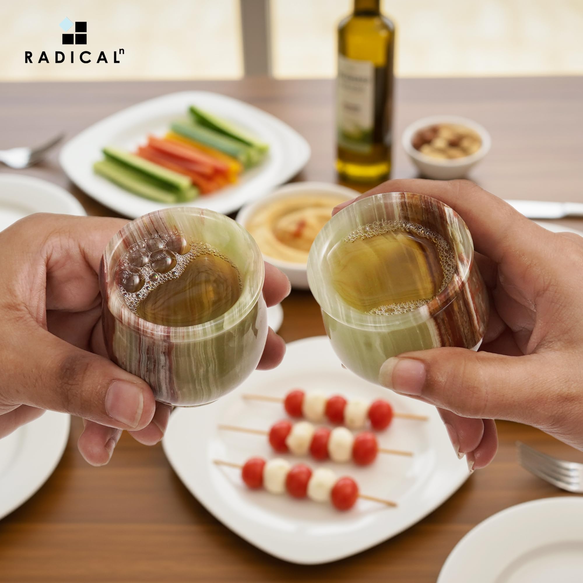 Amazon.com | Radicaln Marble Shot Glasses Set of 2-2