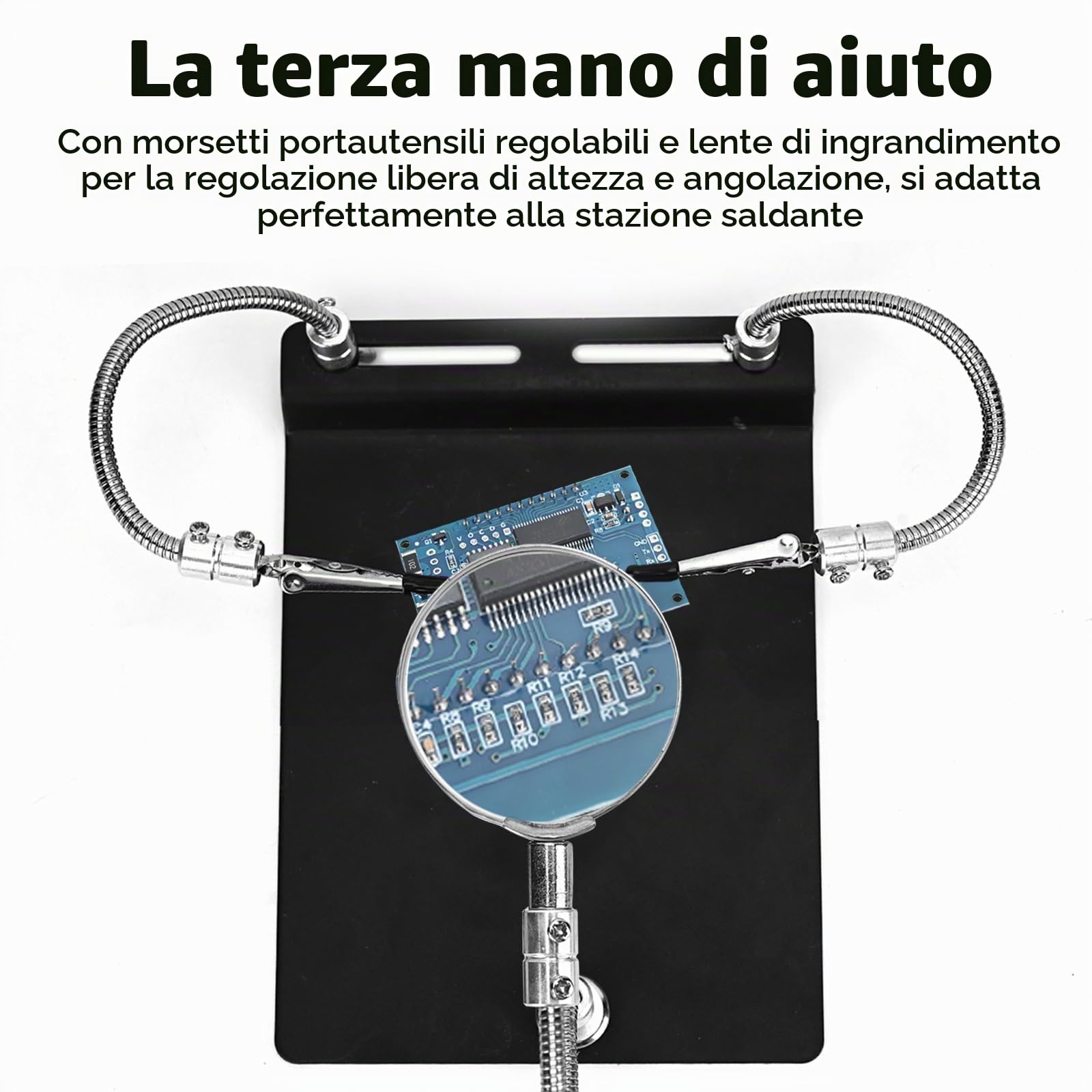 Stazione di saldatura 936D, stazione di saldatura digitale da 60 W, saldatura domestica, temperatura regolabile, penna per saldatura di grado industriale, strumento di manutenzione, con lente