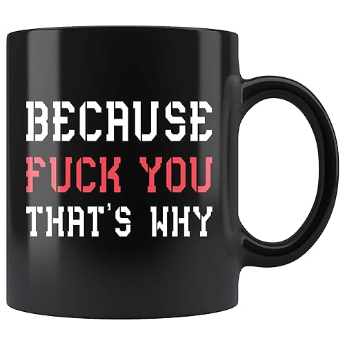 Because Fuck You That's Why Funny Vulgar Offensive Rude Crude