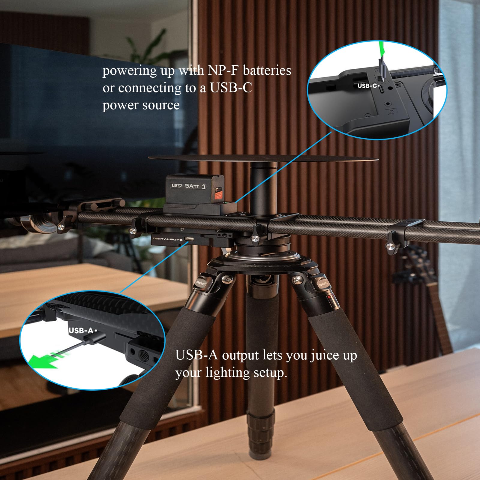 DF DIGITALFOTO Zmotoryzowana Budka Fotograficzna 360, Gramofon Fotograficzny 2. Generacji, Montaż na Statywie, Platforma Obrotowa do Fotografii Biżuterii/Perfum, Bullet-Time, V360EVO