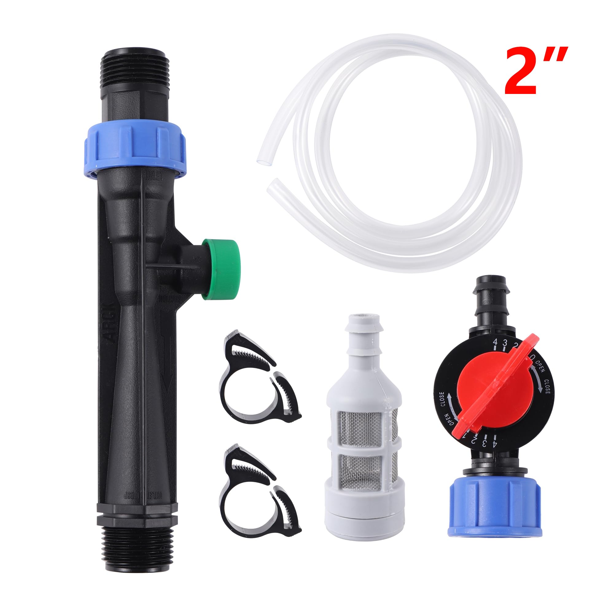 Aplicador de Fertilizantes Venturi 1", 1,5" y 2", inyector for riego Jardines, automático, Mezclador(2inch Kit)