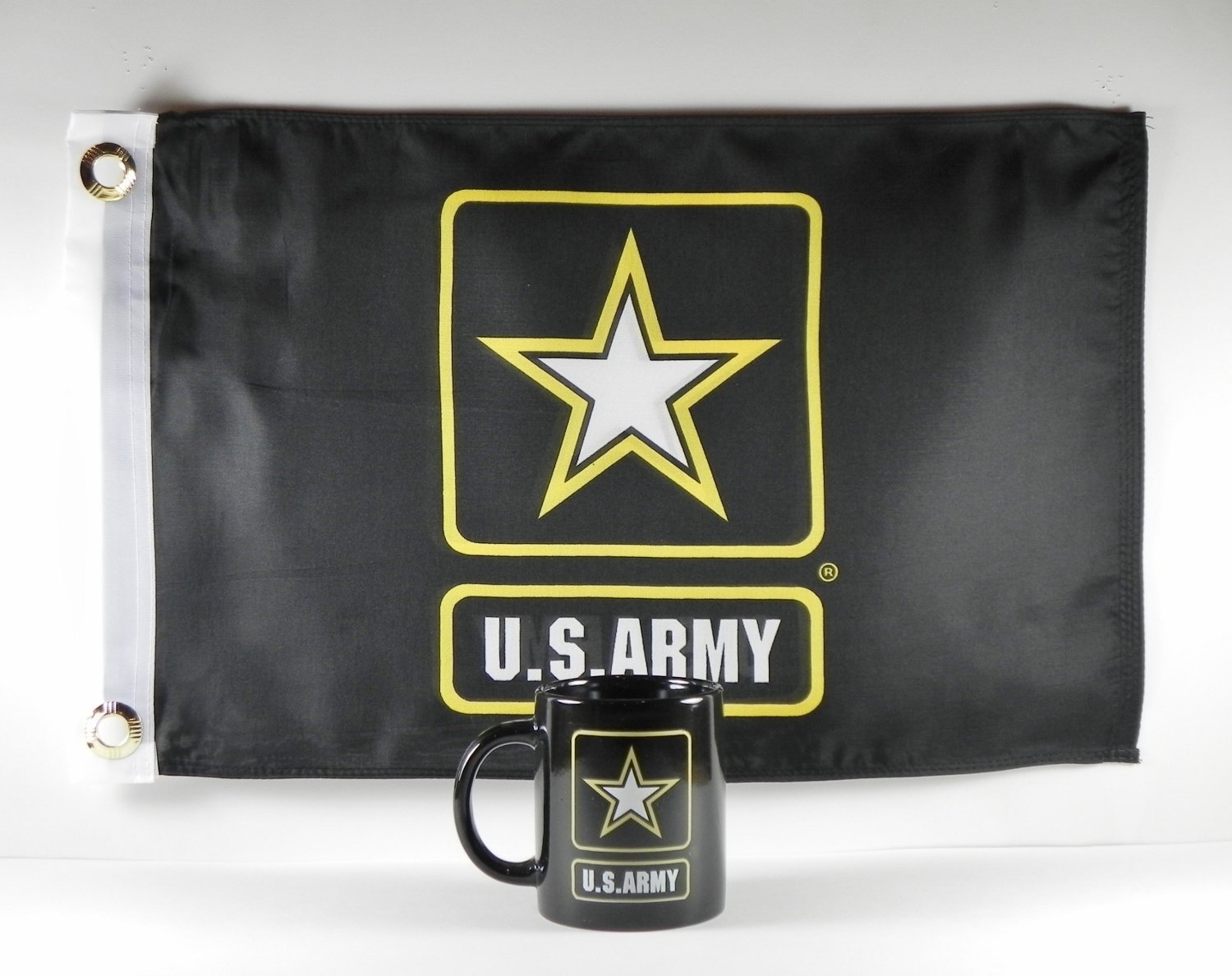 Amazon.com: US Army Star Coffee Mug/Cup with 12" x 18" US Army Star Double  Sided Polyester Flag - Gift Boxed : Home & Kitchen