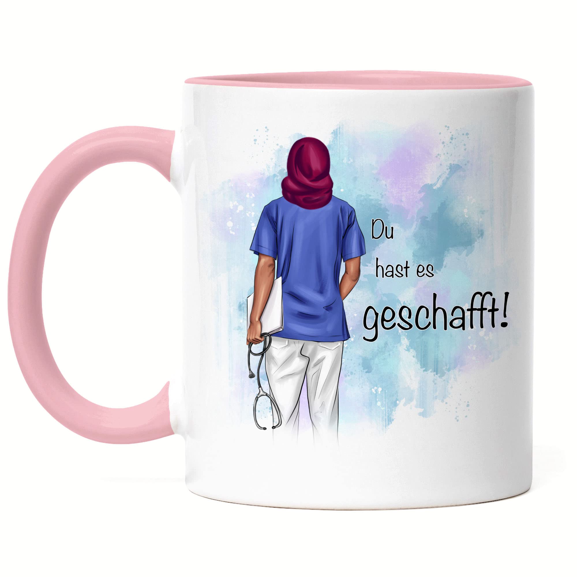 Personalisierte Krankenschwester Tasse - Weiß, 0,3 L, Mit Name & Spruch, Spülmaschinenfest