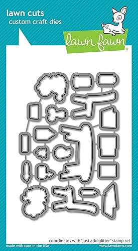 LAWN FAWN Solo tienes que añadir cortes de césped con purpurina para manualidades