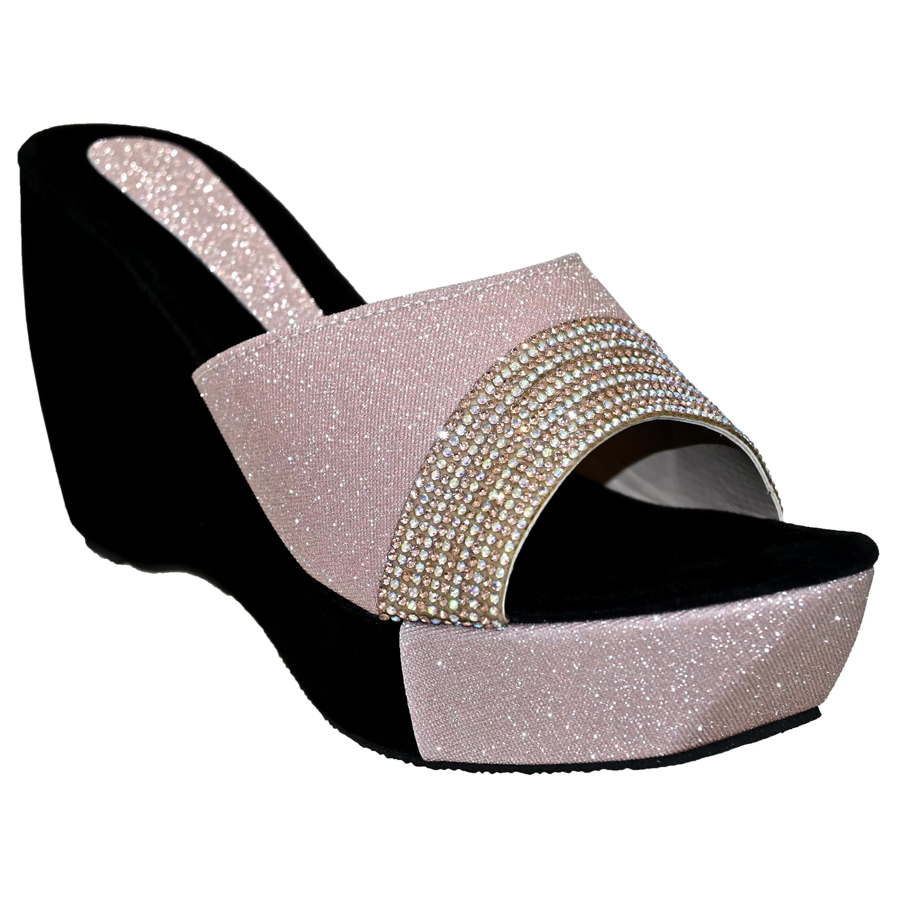 altek Women's Heels – Open Toe Dress Shoes | Elegant Footwear for Parties and Casual Wear | Comfortable Slip-On Style | Stylish Design | Lightweight and Easy to Wear-Peach-picture-51