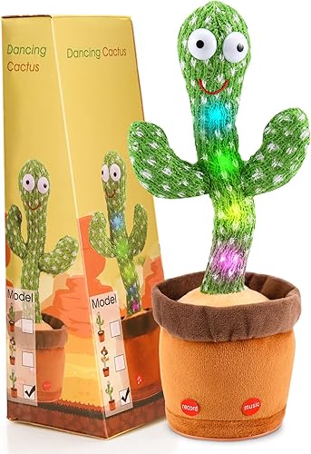 Cactus bailarín juguete de cactus parlante de LUKETure juguete imitador de cactus cantante repetición y grabación juguete interactivo para TDAH TOC