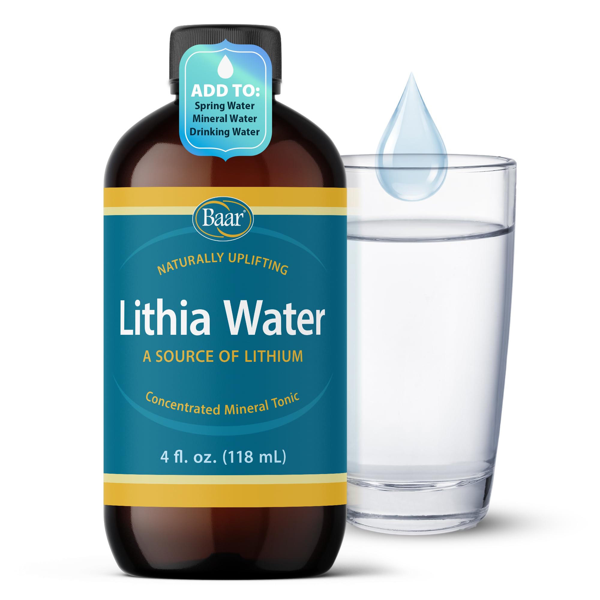 Baar Concentrado de Água Lithia com Cloreto de Lítio, 120 mL