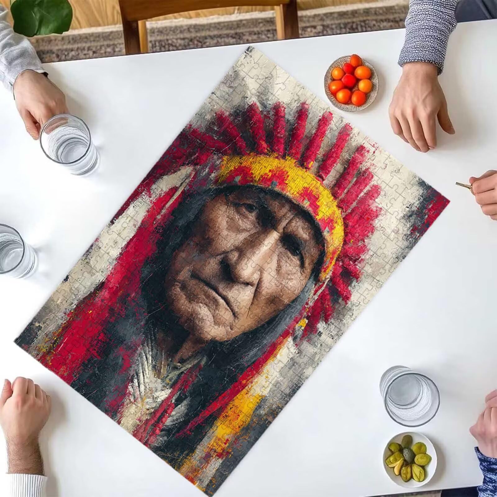 Puzzle dla dorosłych, 1500 puzzli z motywem kota, kwiat, dla dorosłych, edukacyjna zabawa, wyzwanie, zabawka, 1500 elementów, jako prezent i dekoracja ścienna, 87 x 57 cm, PjY4585 0-6