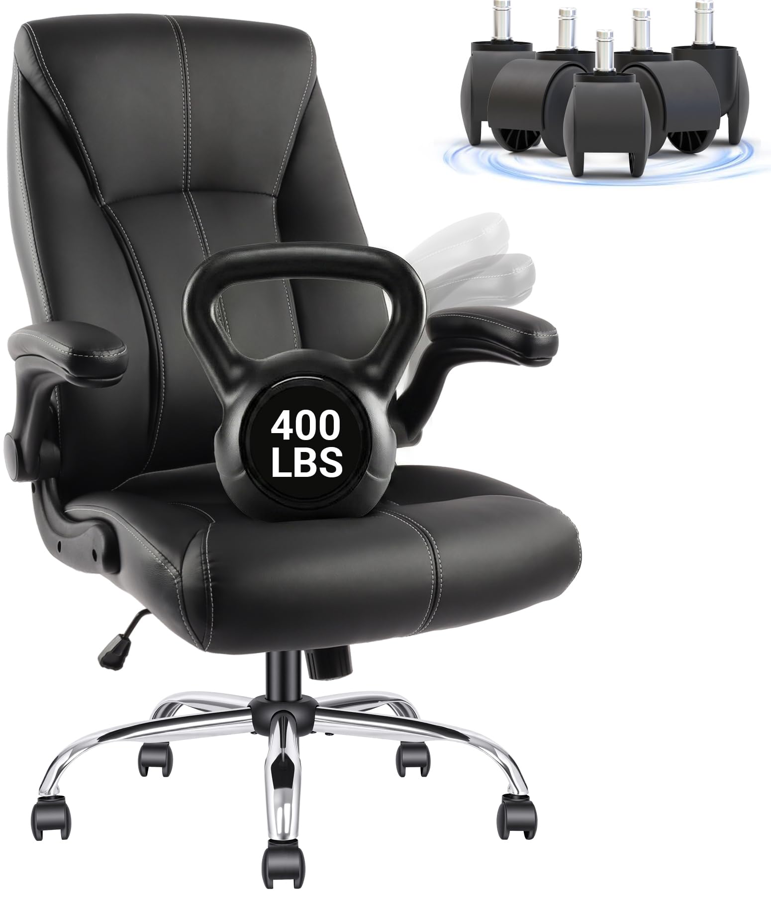 FAMSINGO 400 lbs PU Leather Chair