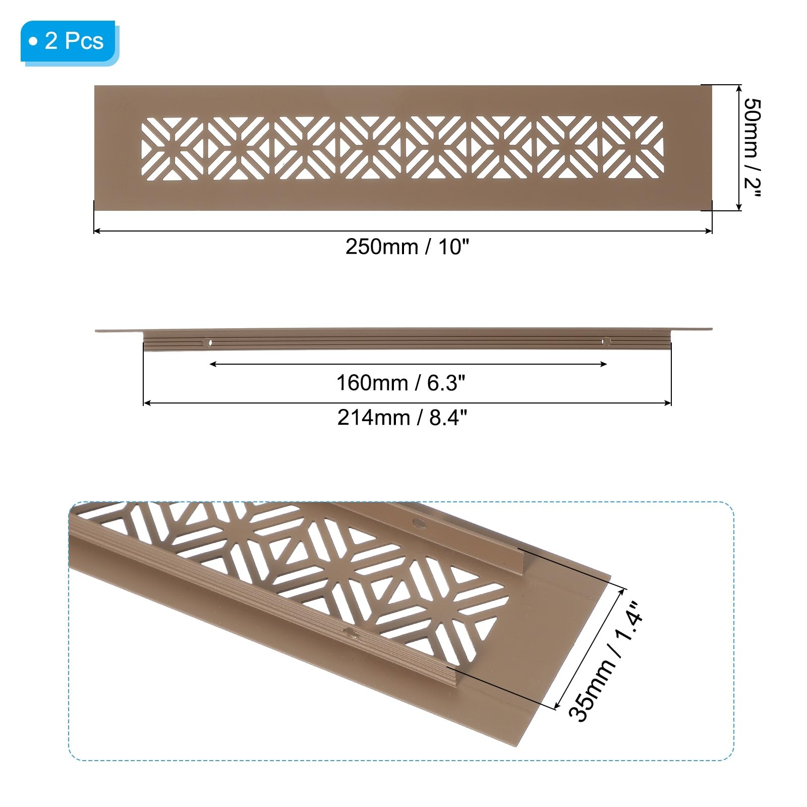 PATIKIL 10 x 2 Inch Door Air Vent Cover - Image 2