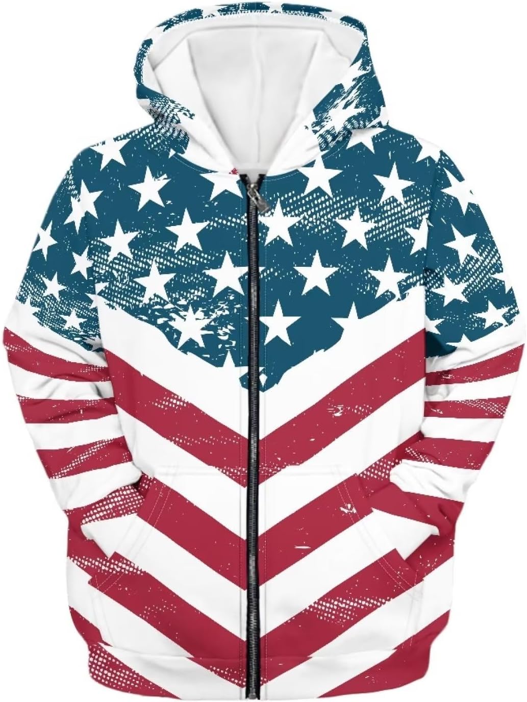 Modysero Casual Fall Winter Long Sleeve Kids Hoodies Comfy Soft Novelty Pattern Zip Up Jacket