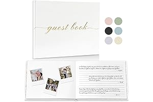 Elegant Wedding Guest Book for Receptions, Baby Showers, and Celebrations