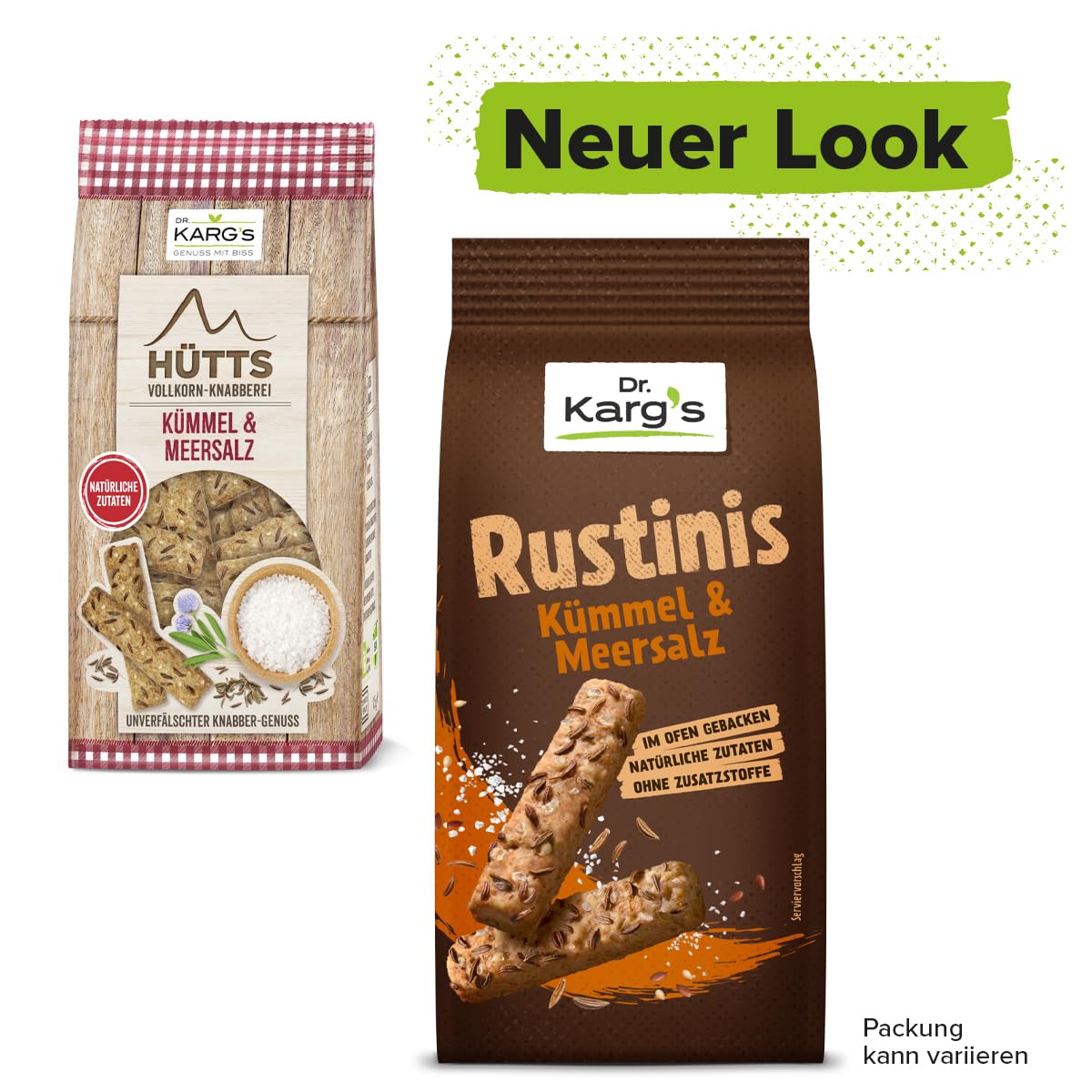 Dr. Karg’s Rustinis Vollkorn-Knabberei Kümmel & Meersalz 12x125g