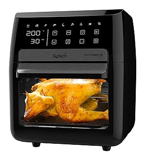 Sytech Freidora de Aire sin Aceite Aero Maxi XL - SY-AF1200 SYTECH con accessorios - Digital, Tactil, 12 litros, 1700W, Cocción uniforme