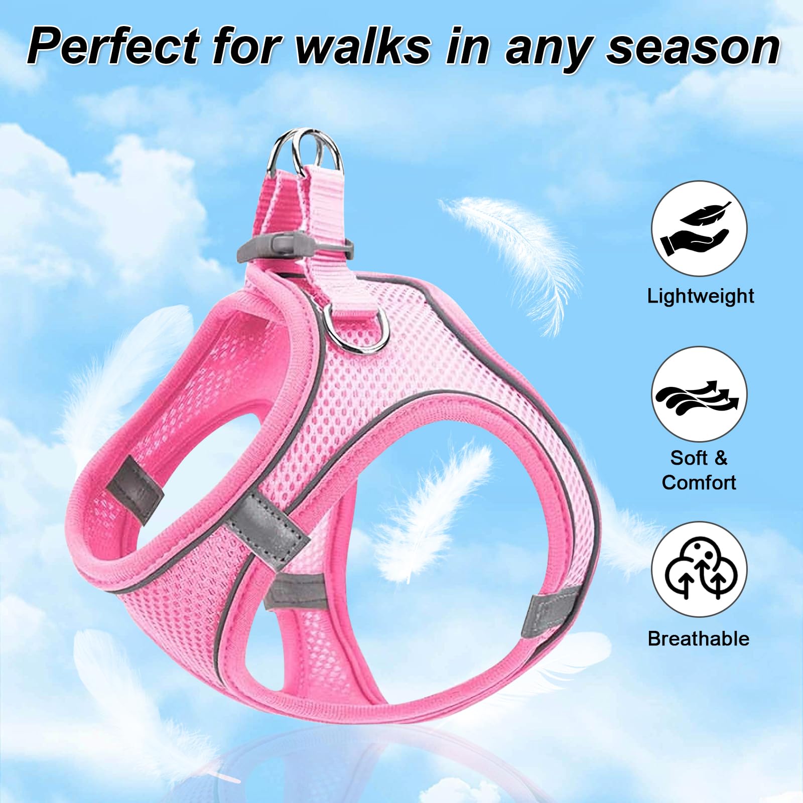 Ledeak No Pull Dog Harness, Highly Reflective Dog Harnesses, Breathable Comfort Anti Pull Dog Harness - Image 4