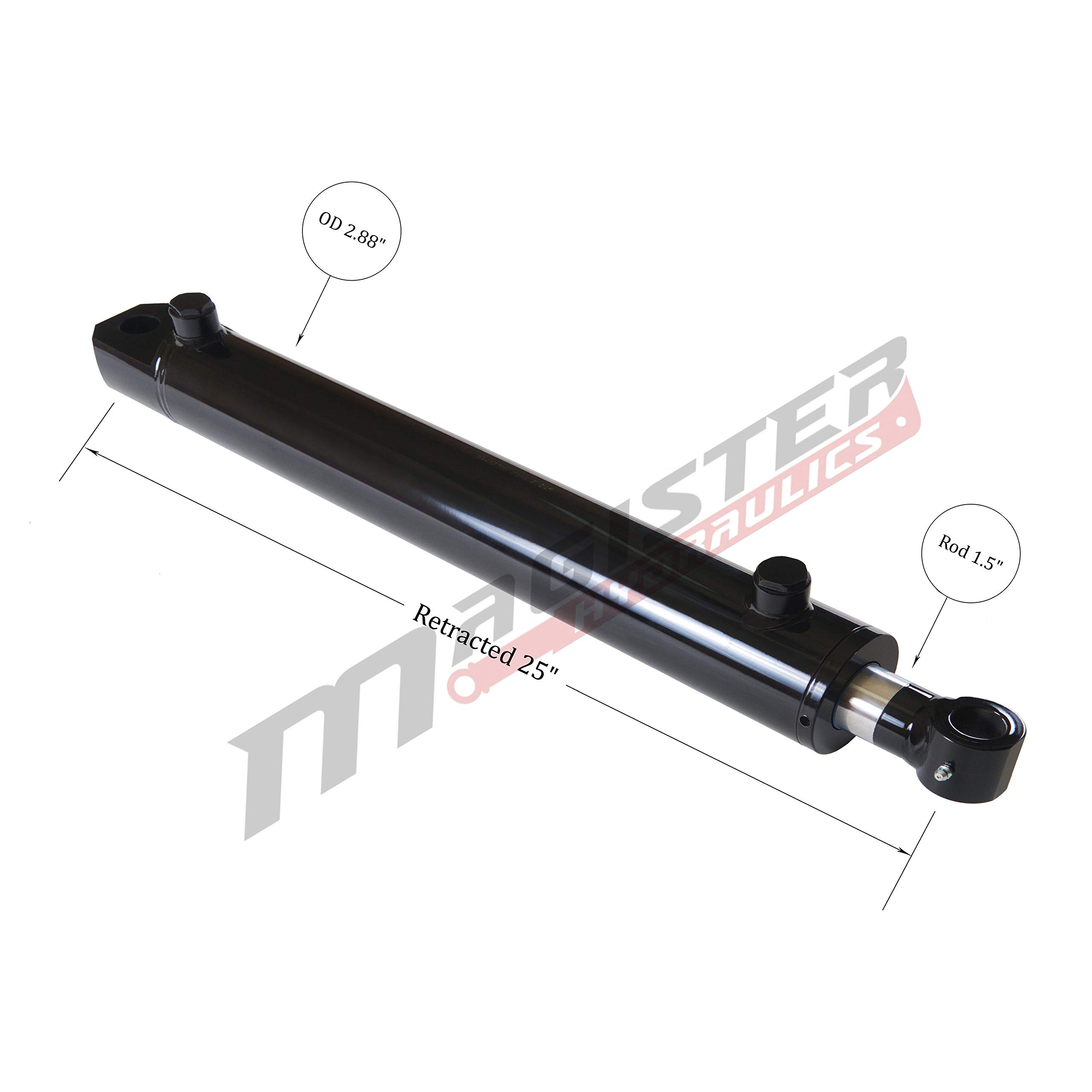 Magister Hydraulics Double Acting Hydraulic Cylinder - Tang Universal Hydraulic Cylinder 2.5