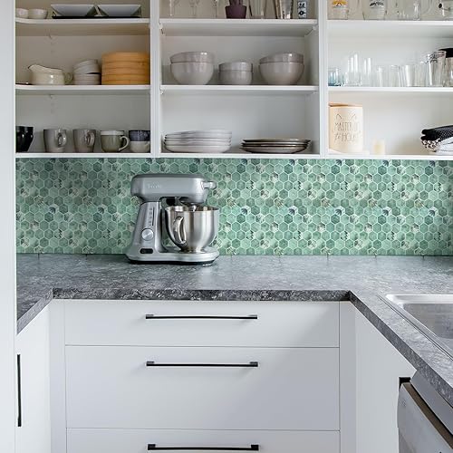 Miniatura 10 de Protector contra salpicaduras para despegar y pegar, azulejos autoadhesivos 3D grises para cocina, baño, azulejos de pared aptos para inquilinos (12